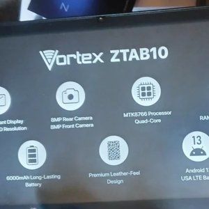 VORTEX ZTAB 10 4G LTE TABLET. NEW. SIM CARD. HALF PRICE.